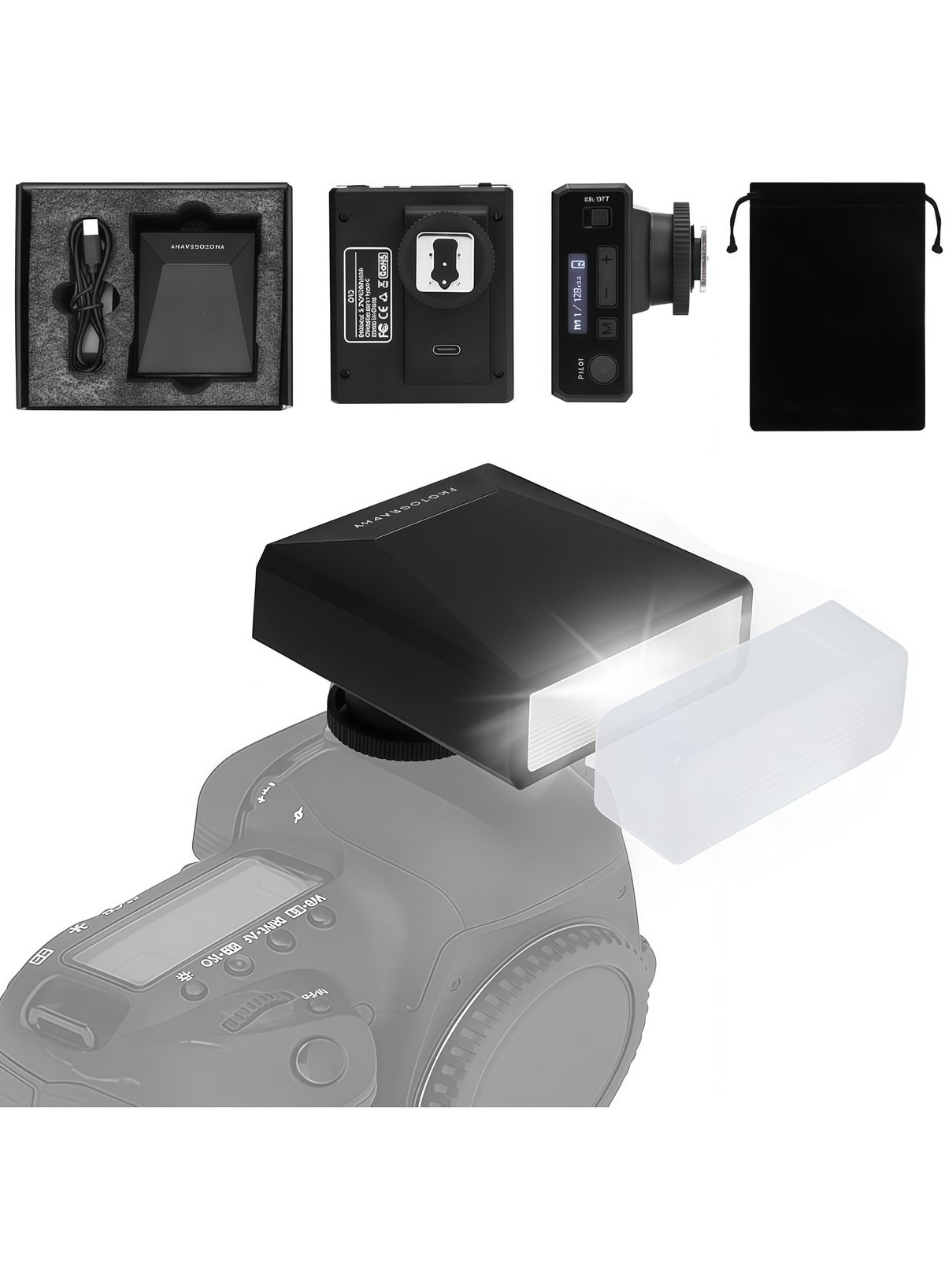 فلاش هوك Flashhawk Mini Camera Flash Speedlite G12 5600 K 1 ml 105 g
